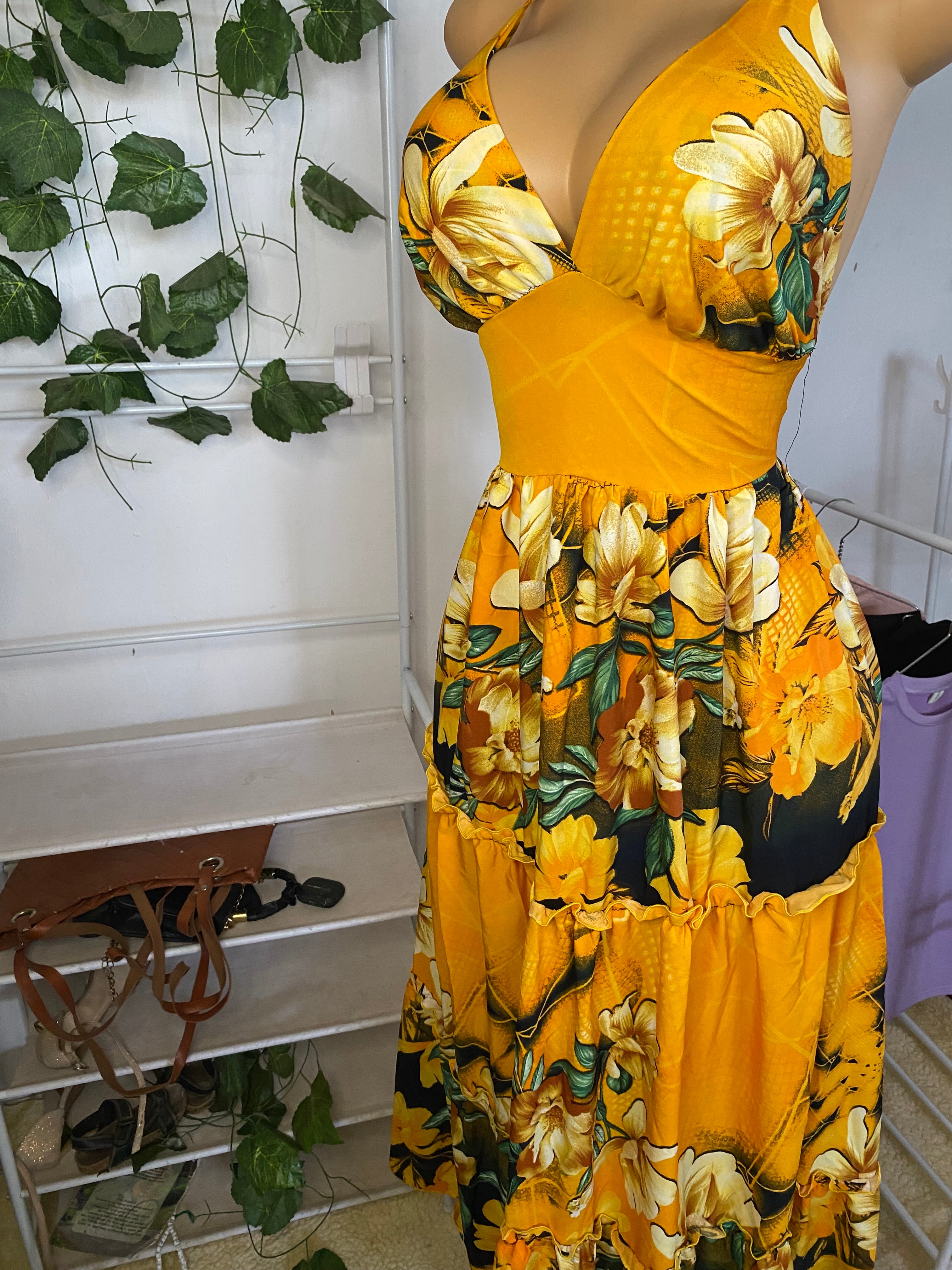 Bare back maxi sundress